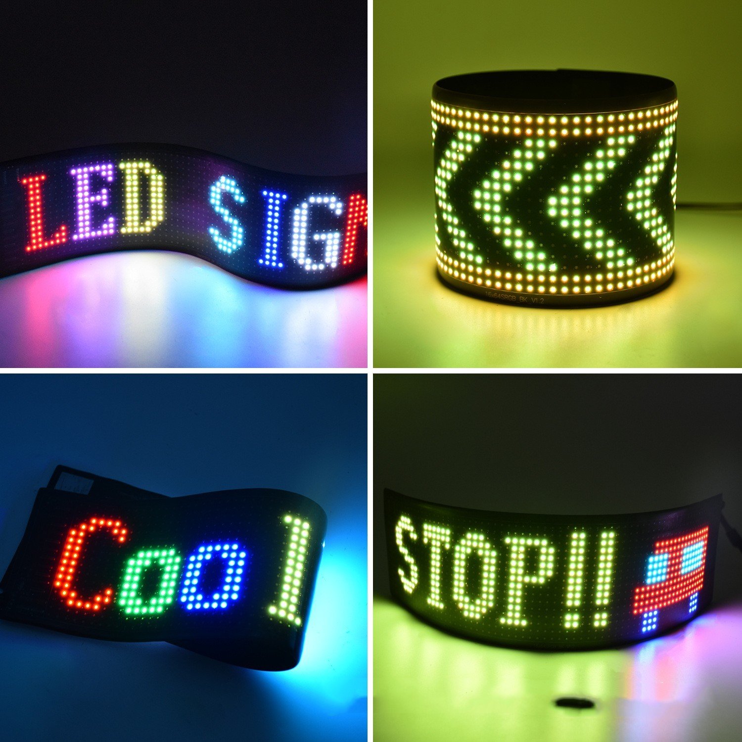 Programmable Car LED Sign LED Full-color Advertising Screen Ultra-thin Display Screen Custom Text Pattern Animation Display Car - Image 10