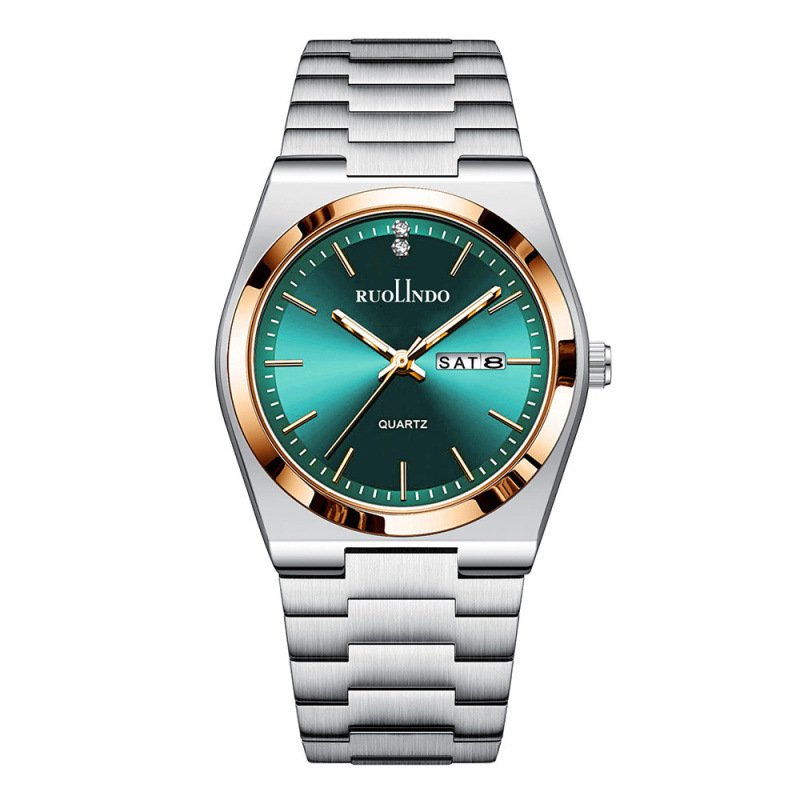 Ultra-thin Butterfly-clasp Steel-band Quartz Mens Watch - Image 10