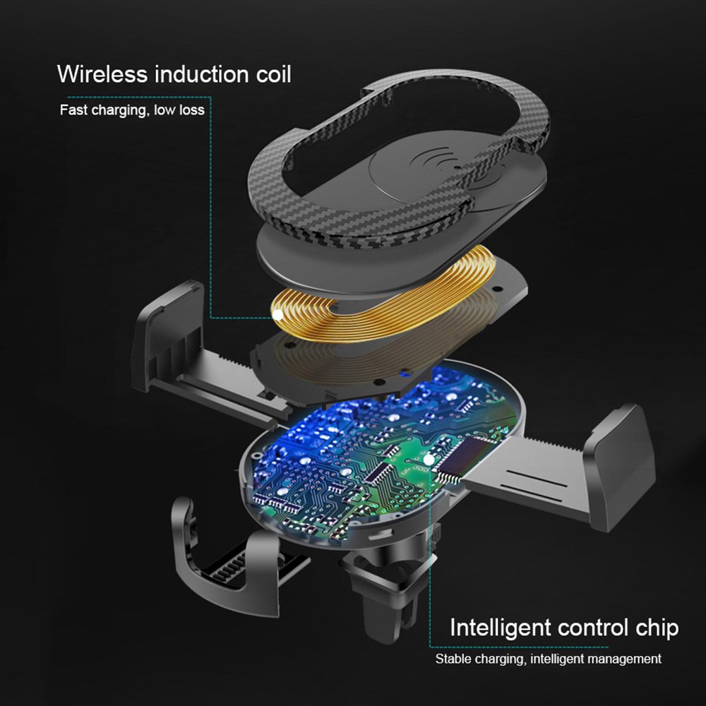 PURERADIAN Tm Wireless Fast Charge Car Phone Holder - Image 3