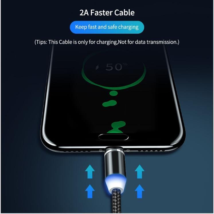 Compatible with Apple , YBD 1m magnetic LED charging cable - Image 4