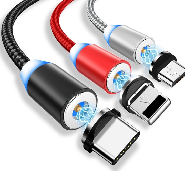 Compatible with Apple , YBD 1m magnetic LED charging cable - Image 3
