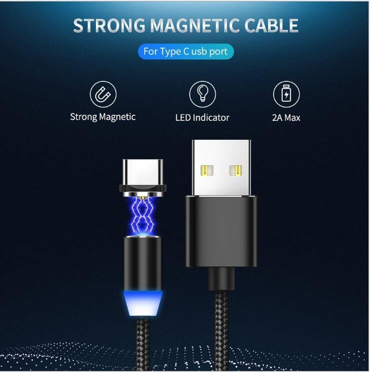 Compatible with Apple , YBD 1m magnetic LED charging cable - Image 2