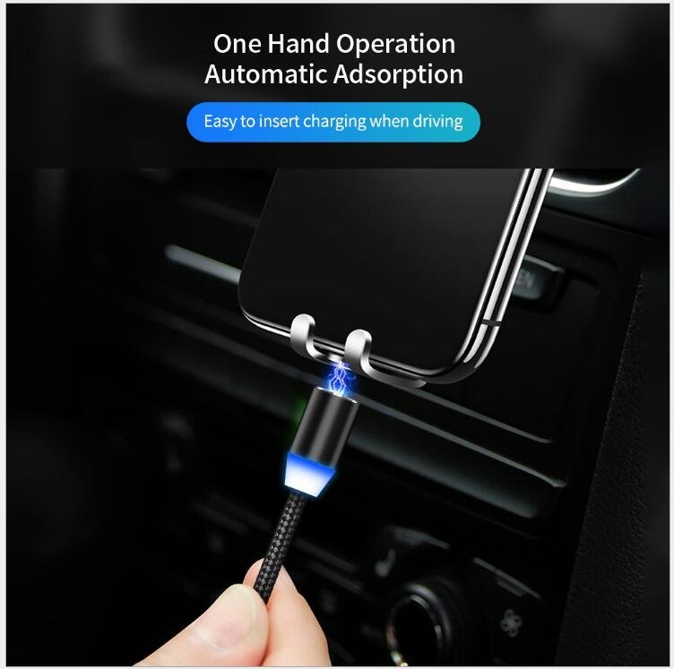 Compatible with Apple , YBD 1m magnetic LED charging cable - Image 5