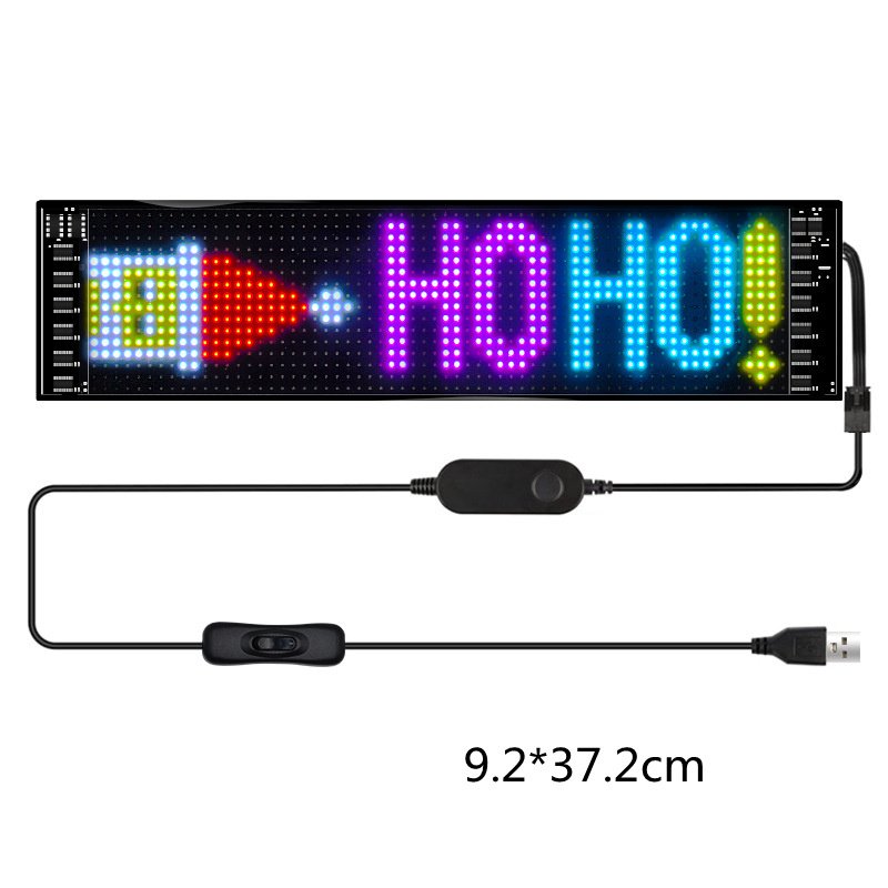 Programmable Car LED Sign LED Full-color Advertising Screen Ultra-thin Display Screen Custom Text Pattern Animation Display Car - Image 6