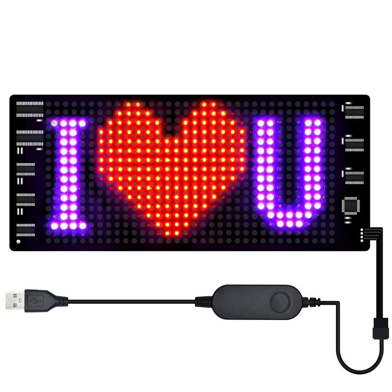 Programmable Car LED Sign LED Full-color Advertising Screen Ultra-thin Display Screen Custom Text Pattern Animation Display Car - Image 5