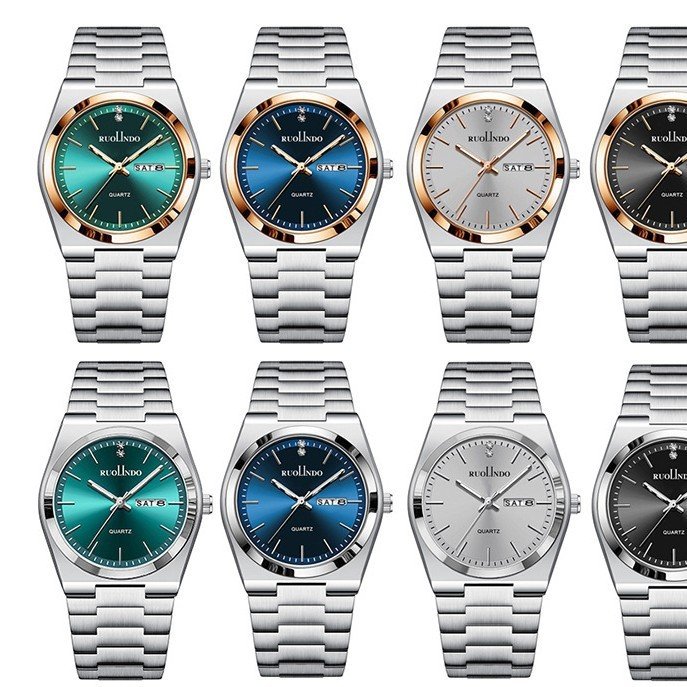 Ultra-thin Butterfly-clasp Steel-band Quartz Mens Watch - Image 9